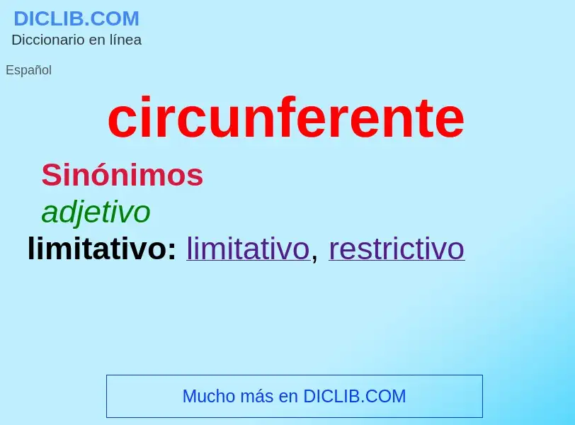 Что такое circunferente - определение