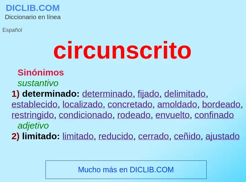 What is circunscrito - definition