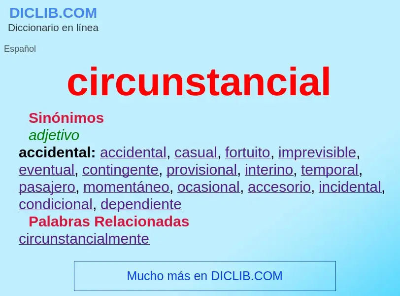 Was ist circunstancial - Definition