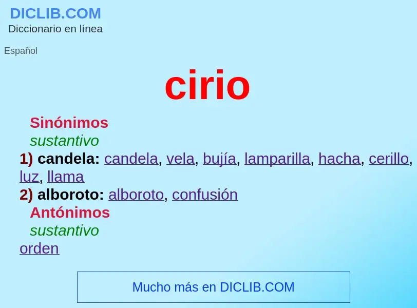 What is cirio - meaning and definition