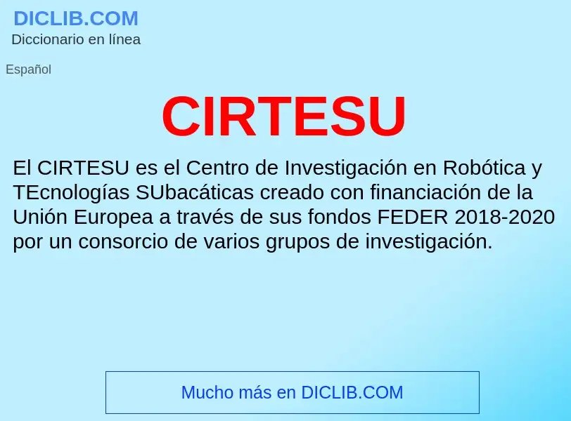 ¿Qué es CIRTESU? - significado y definición