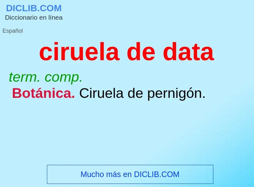 Wat is ciruela de data - definition