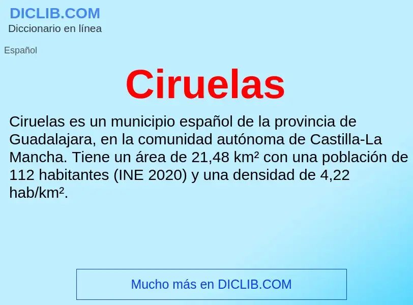 ¿Qué es Ciruelas? - significado y definición