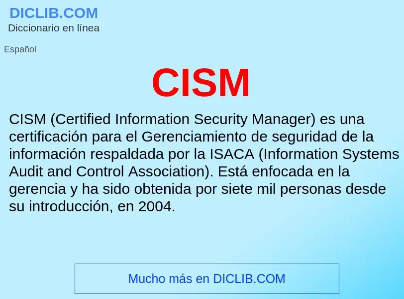 Что такое CISM - определение
