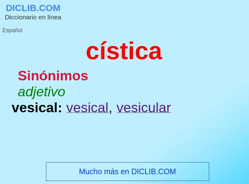 O que é cística - definição, significado, conceito