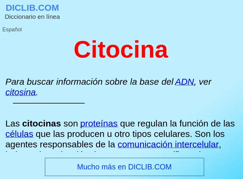 ¿Qué es Citocina ? - significado y definición