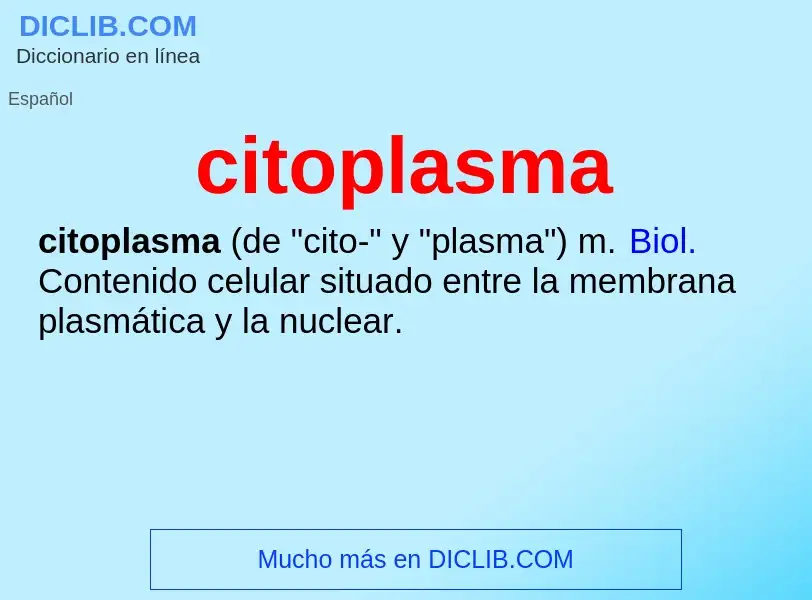 ¿Qué es citoplasma? - significado y definición