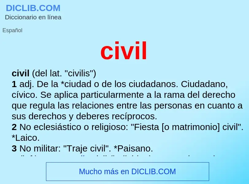 What is civil - meaning and definition