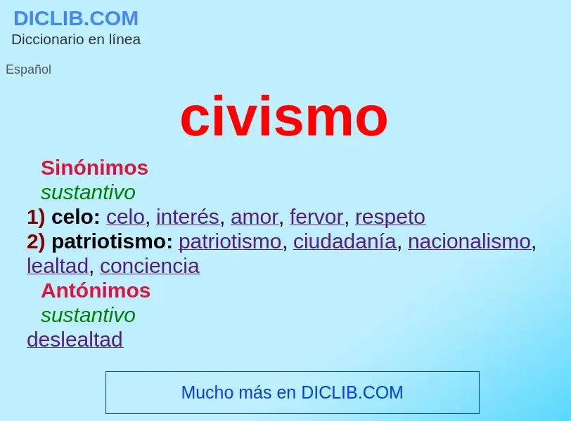 What is civismo - meaning and definition