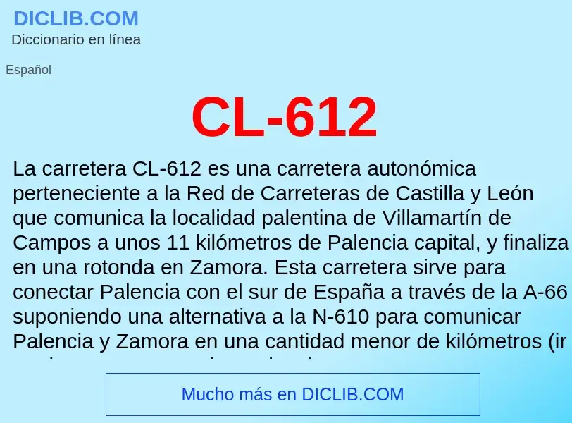 ¿Qué es CL-612? - significado y definición