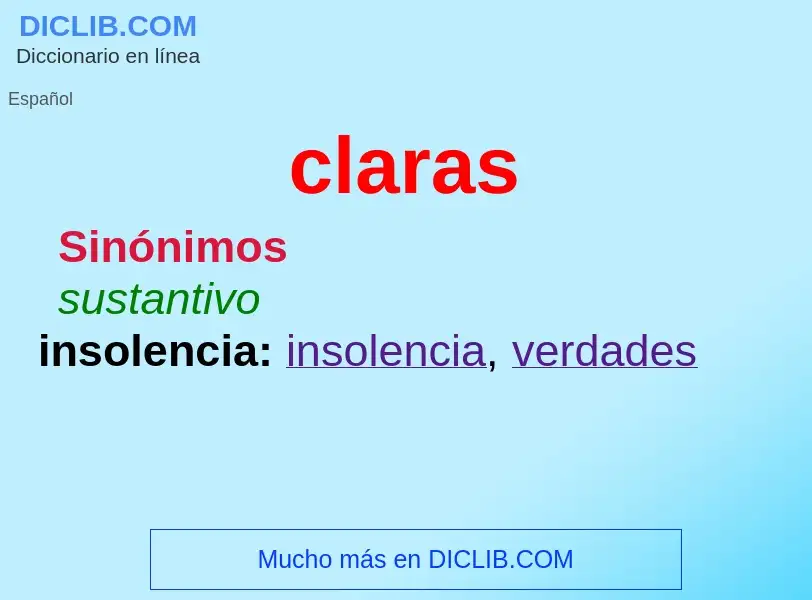 Wat is claras - definition