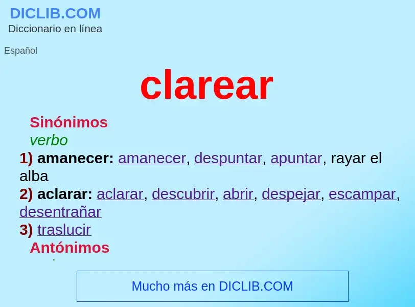 Wat is clarear - definition