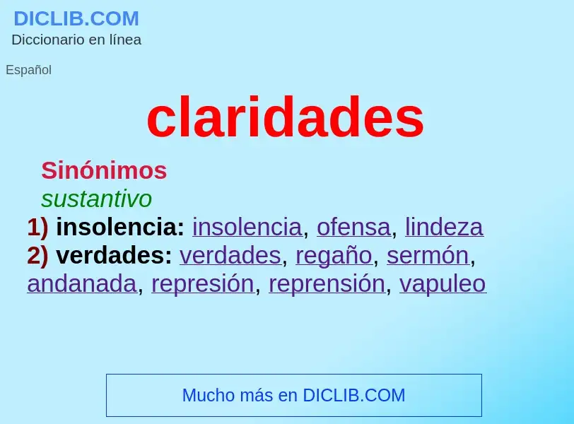 Wat is claridades - definition