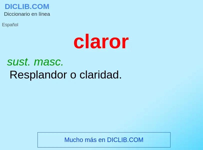 Wat is claror - definition