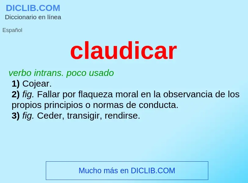 O que é claudicar - definição, significado, conceito