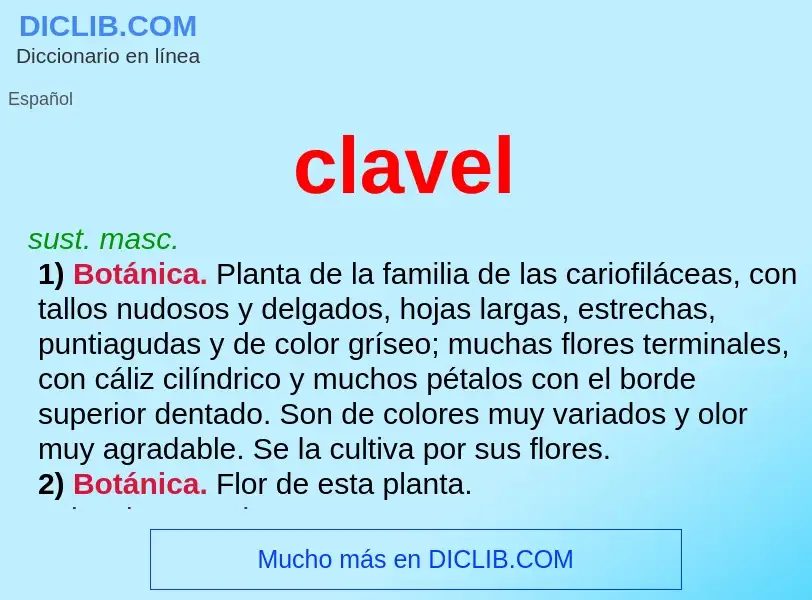 What is clavel - meaning and definition