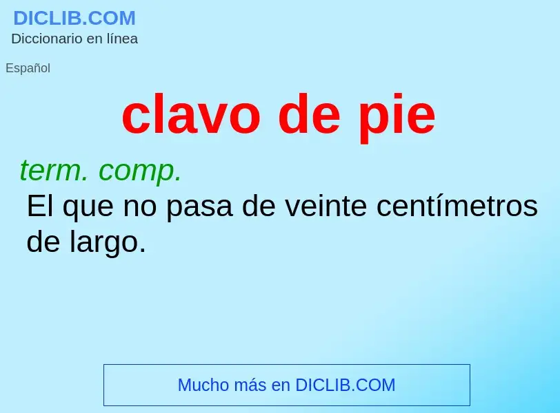 Wat is clavo de pie - definition