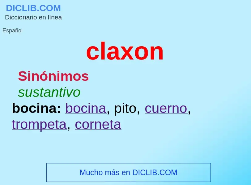 Was ist claxon - Definition