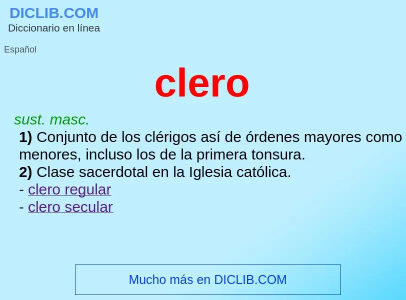 Wat is clero - definition