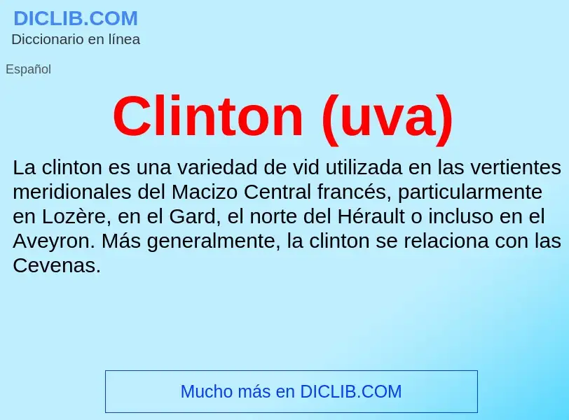 What is Clinton (uva) - meaning and definition