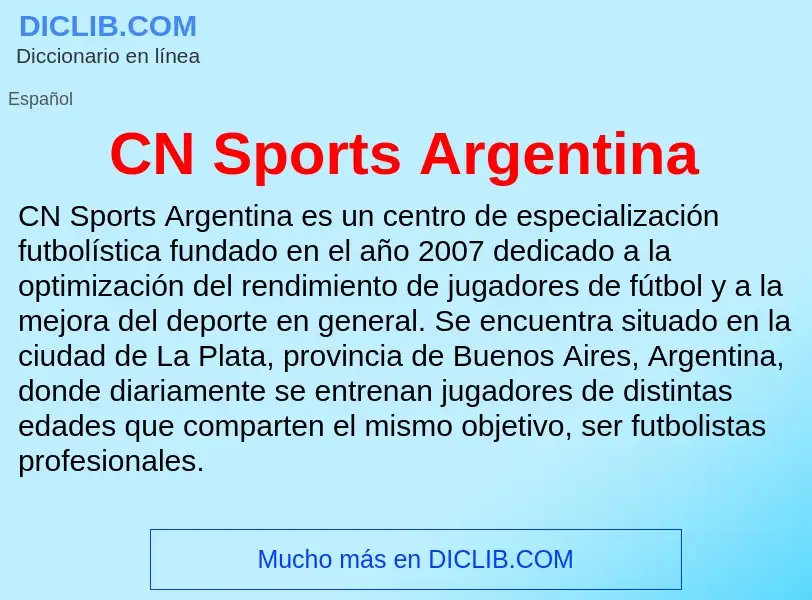 Что такое CN Sports Argentina - определение