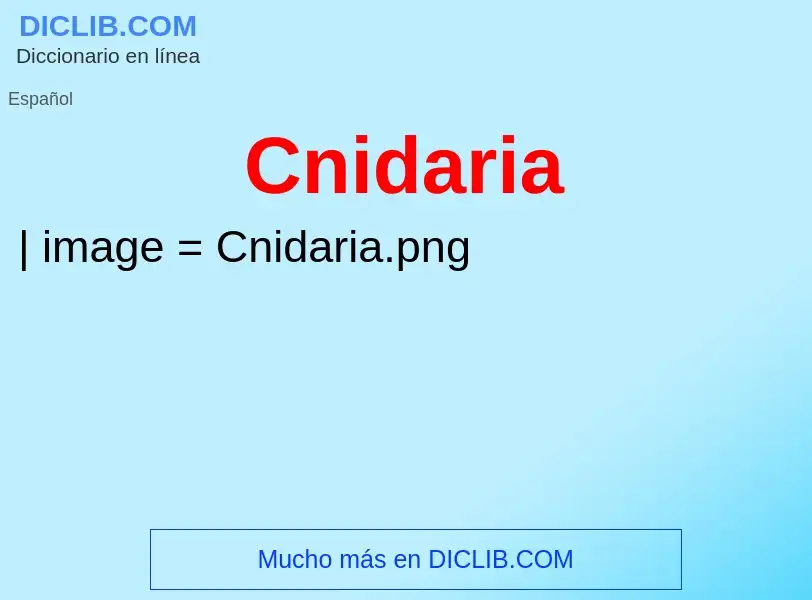 ¿Qué es Cnidaria? - significado y definición