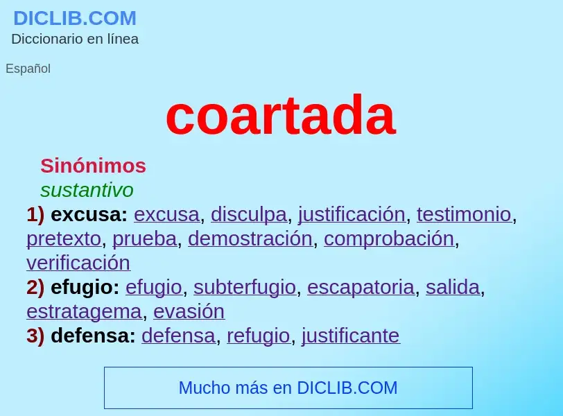 What is coartada - definition