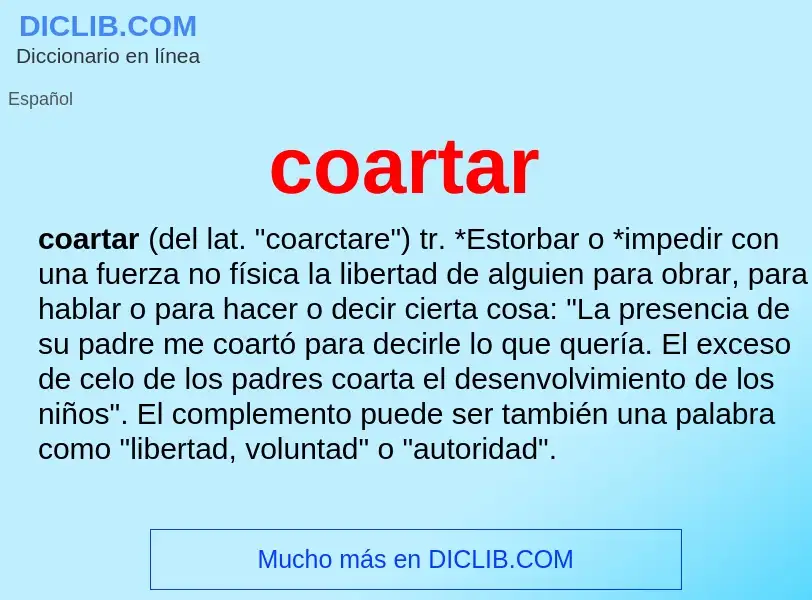 Wat is coartar - definition