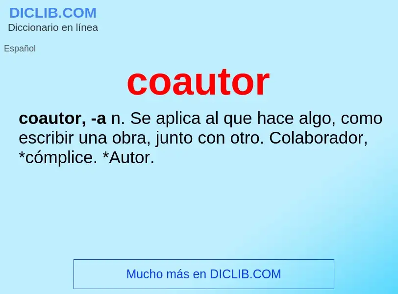 What is coautor - definition