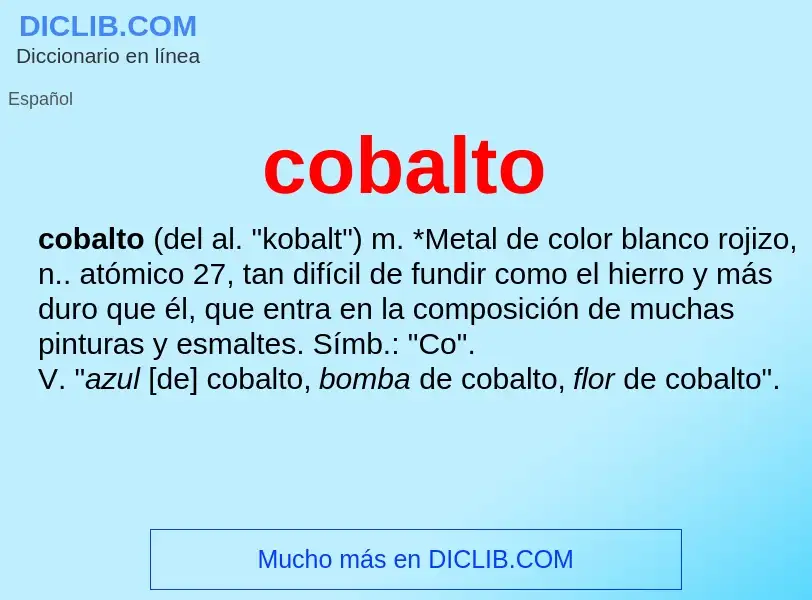 ¿Qué es cobalto? - significado y definición