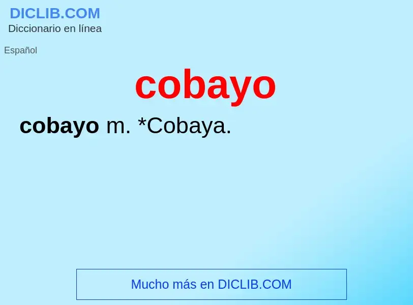 Wat is cobayo - definition