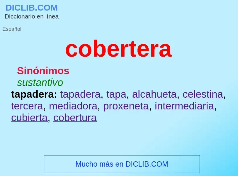 What is cobertera - meaning and definition