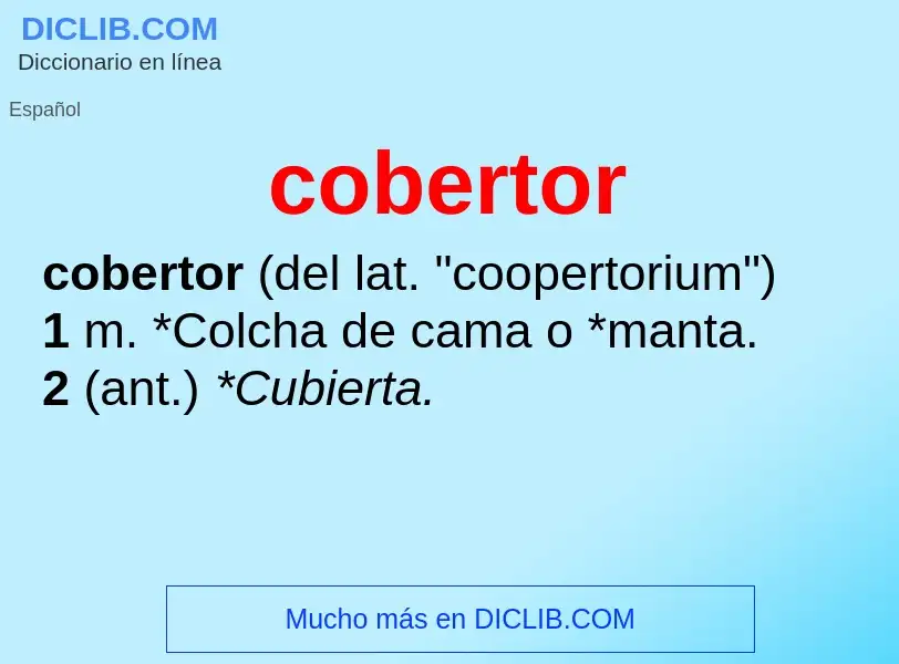 Was ist cobertor - Definition