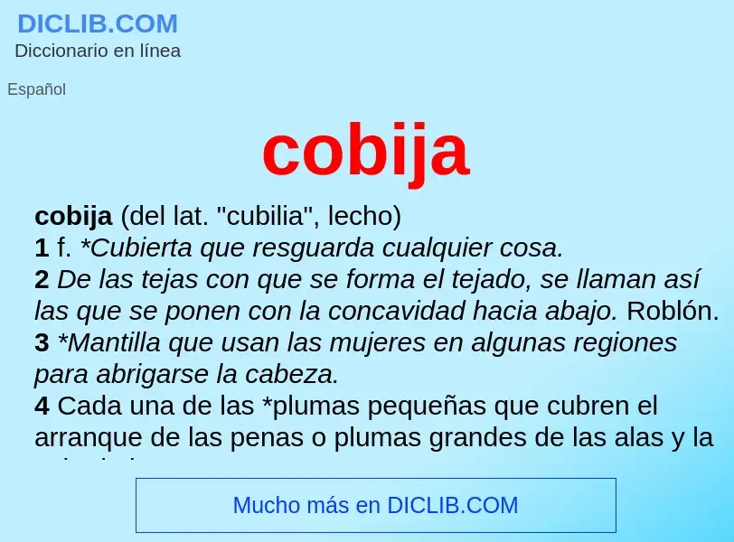 Wat is cobija - definition