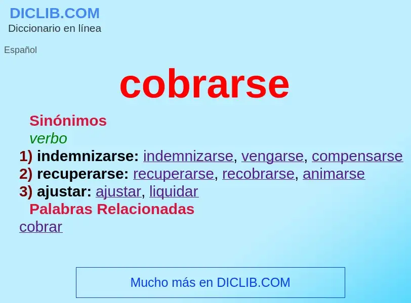 Was ist cobrarse - Definition