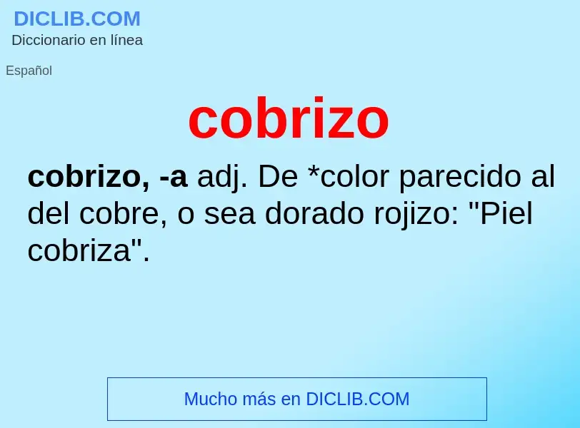 ¿Qué es cobrizo? - significado y definición