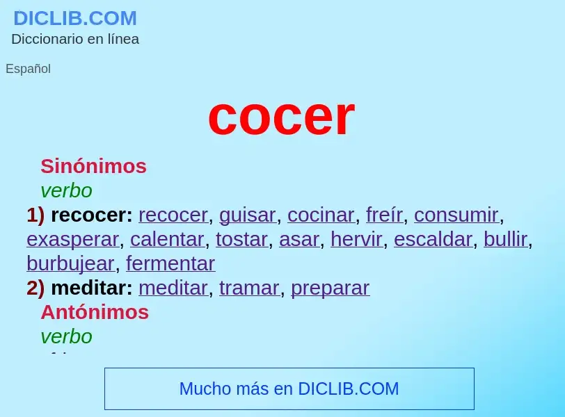 What is cocer - meaning and definition