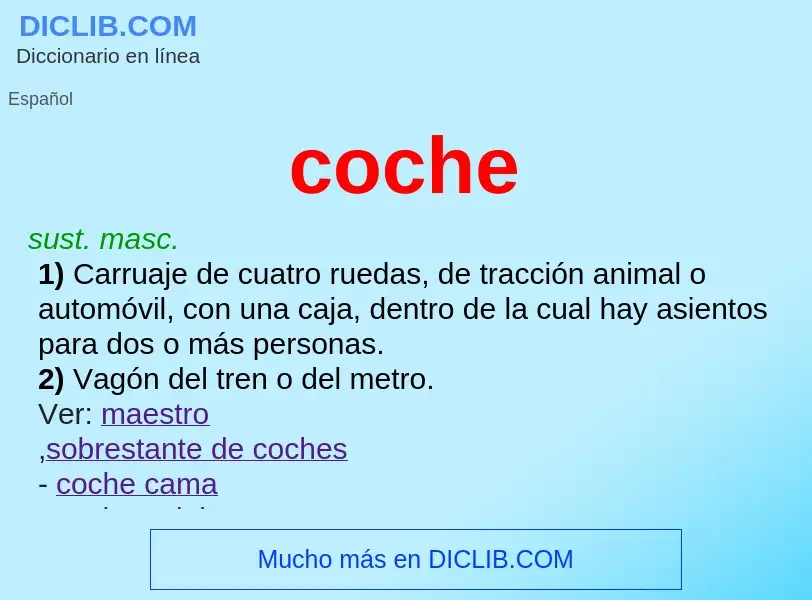 Wat is coche - definition