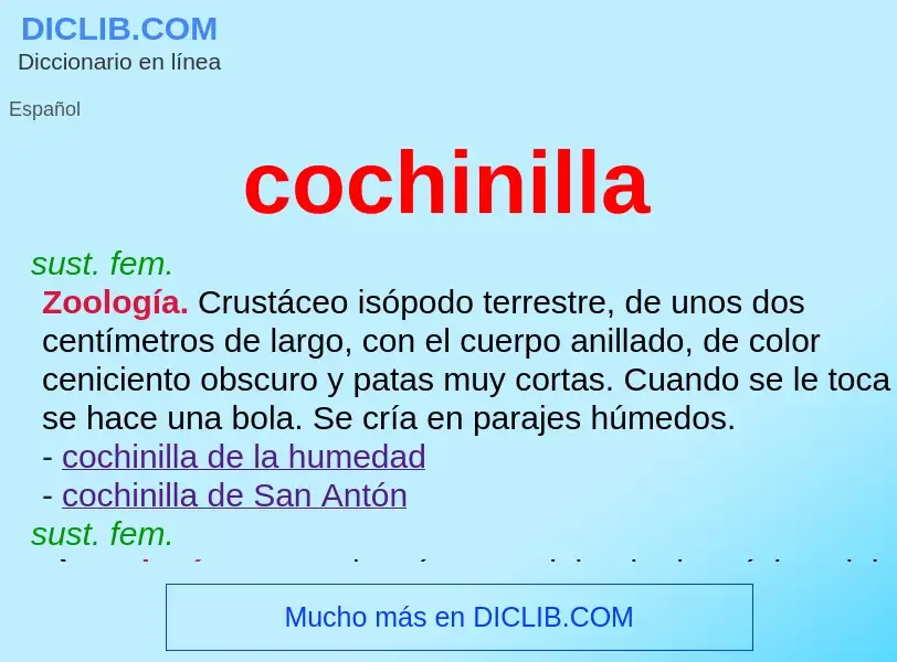 Что такое cochinilla - определение