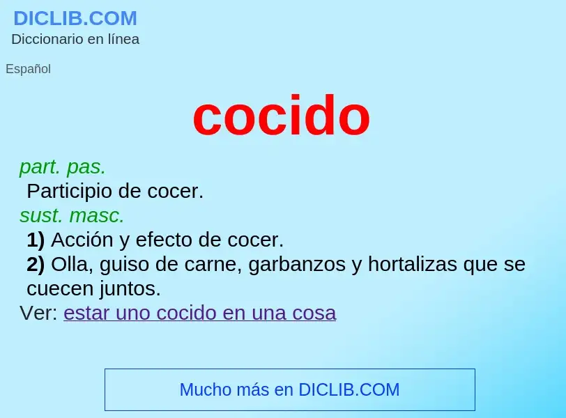 What is cocido - definition