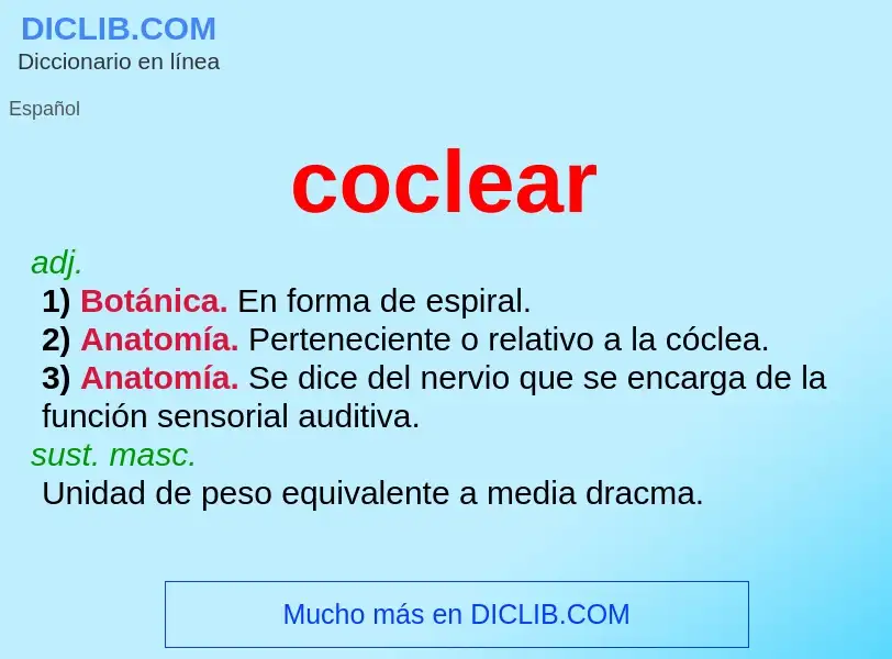 Что такое coclear - определение