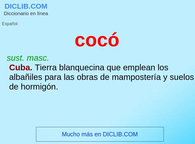 What is cocó - meaning and definition