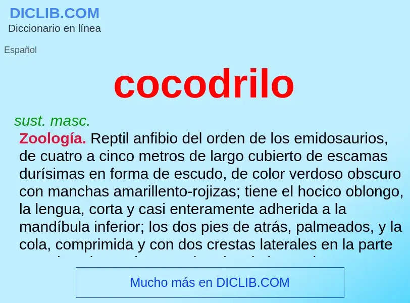 Wat is cocodrilo - definition