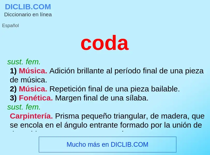 O que é coda - definição, significado, conceito