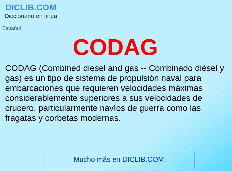 ¿Qué es CODAG? - significado y definición