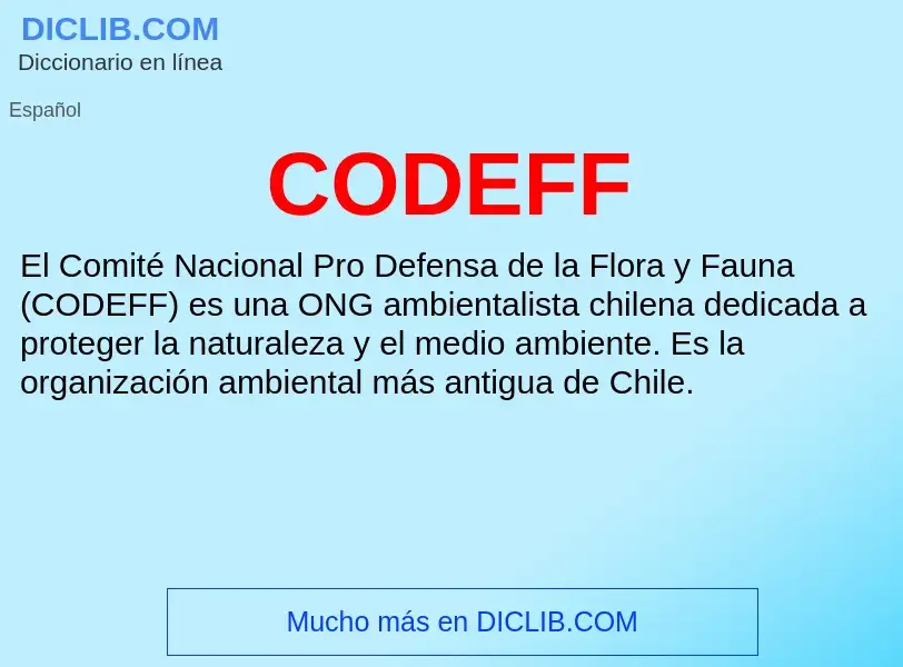 ¿Qué es CODEFF? - significado y definición