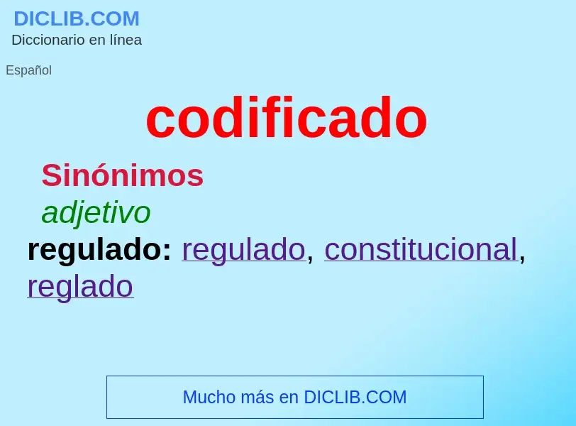 What is codificado - definition