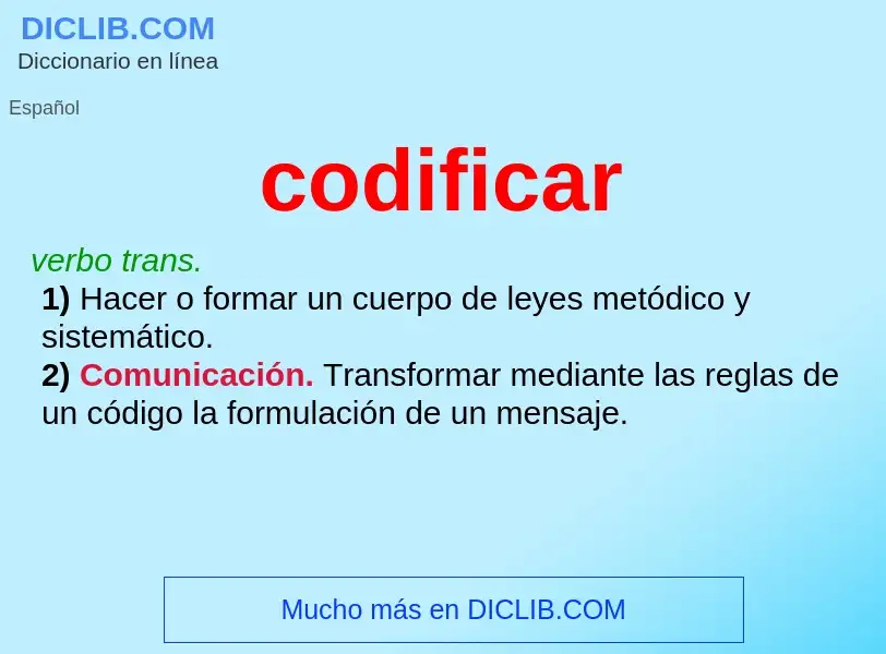 Wat is codificar - definition