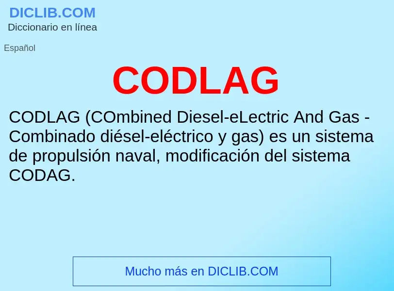 ¿Qué es CODLAG? - significado y definición