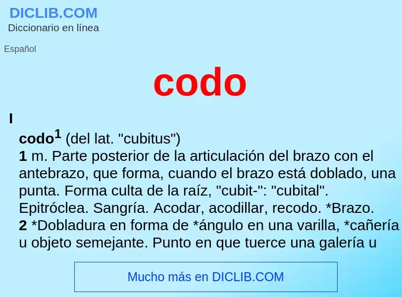 O que é codo - definição, significado, conceito